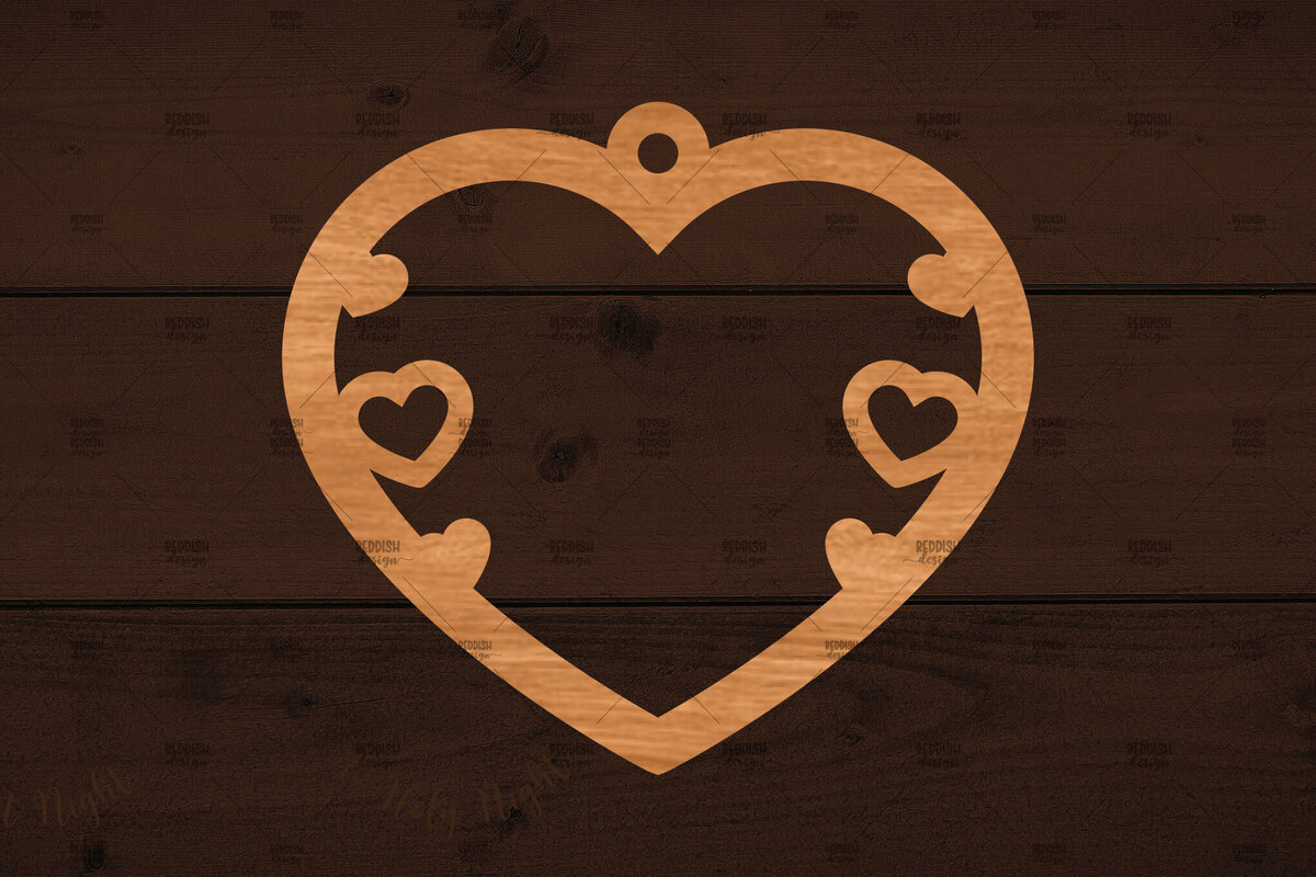 Intra απο ξύλο plywood 3mm-4mm πάχος – Στολίδι Αγίου Βαλεντίνου, Κοπή λέιζερ, Καρδιά Δίασταση  20x20 cm INTRAFABR-113802760