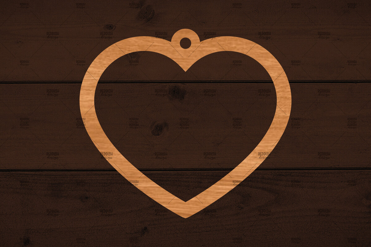 Intra απο ξύλο plywood 3mm-4mm πάχος – Στολίδι Αγίου Βαλεντίνου, Κοπή λέιζερ, Καρδιά Δίασταση  20x20 cm INTRAFABR-113802697