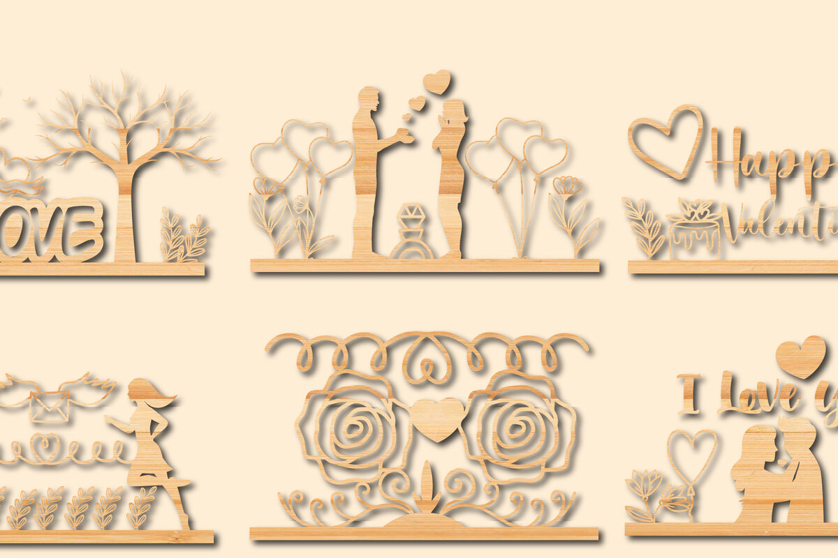 Intra απο ξύλο plywood 3mm-4mm πάχος – ΣΤΟΛΙΔΙΑ Βαλεντίνου Craft Cut BNDLE Δίασταση  20x20 cm INTRAFABR-21684003