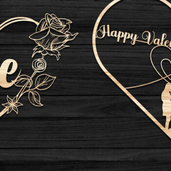 Intra απο ξύλο plywood 3mm-4mm πάχος – Στολίδια Αγίου Βαλεντίνου Στεφάνι με-02 Δίασταση  20x20 cm INTRAFABR-57944394 - Image 3