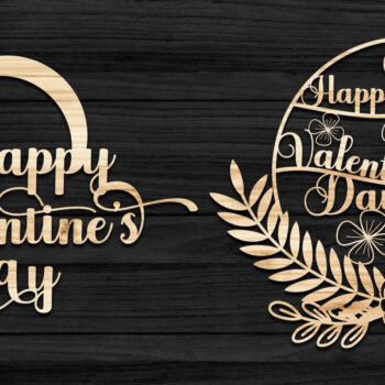 Intra απο ξύλο plywood 3mm-4mm πάχος – Στολίδια Αγίου Βαλεντίνου στεφάνι κοπής με λέιζερ Δίασταση  20x20 cm INTRAFABR-57944112 - Image 2