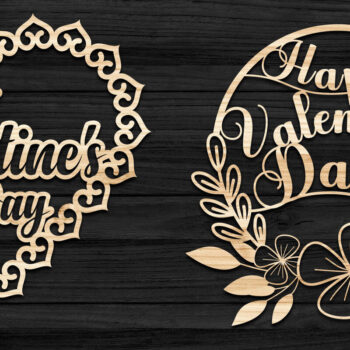 Intra απο ξύλο plywood 3mm-4mm πάχος – Στολίδια Αγίου Βαλεντίνου στεφάνι κοπής με λέιζερ Δίασταση  20x20 cm INTRAFABR-57944112 - Image 3