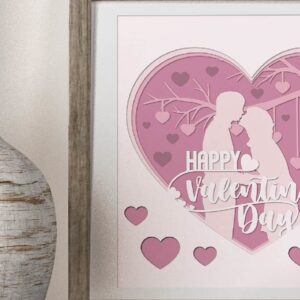 Intra απο ξύλο plywood 3mm-4mm πάχος – Βαλεντίνο Χαρτί Κοπή - Ερωτευμένο ζευγάρι Δίασταση  20x20 cm INTRAFABR-52460191