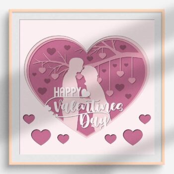 Intra απο ξύλο plywood 3mm-4mm πάχος – Βαλεντίνο Χαρτί Κοπή - Ερωτευμένο ζευγάρι Δίασταση  20x20 cm INTRAFABR-52460191 - Image 4