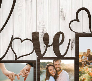 Intra απο ξύλο plywood 3mm-4mm πάχος – Κορνίζα Αγίου Βαλεντίνου Δίασταση  20x20 cm INTRAFABR-89561522