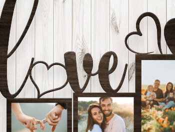 Intra απο ξύλο plywood 3mm-4mm πάχος – Κορνίζα Αγίου Βαλεντίνου Δίασταση  20x20 cm INTRAFABR-89561522 - Image 1