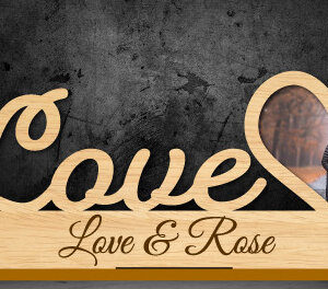 Intra απο ξύλο plywood 3mm-4mm πάχος – Κορνίζα Αγίου Βαλεντίνου Δίασταση  20x20 cm INTRAFABR-112340819