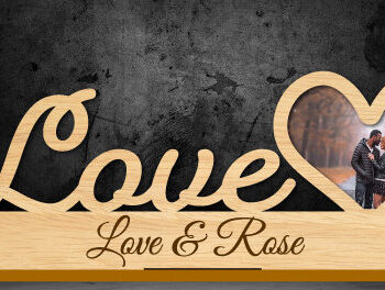 Intra απο ξύλο plywood 3mm-4mm πάχος – Κορνίζα Αγίου Βαλεντίνου Δίασταση  20x20 cm INTRAFABR-112340819 - Image 1