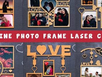 Intra απο ξύλο plywood 3mm-4mm πάχος – Πακέτο αποκοπής με λέιζερ κορνίζας για τον Άγιο Βαλεντίνο Δίασταση  20x20 cm INTRAFABR-88058673 - Image 1