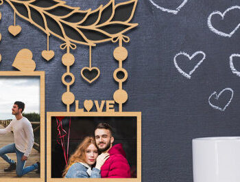 Intra απο ξύλο plywood 3mm-4mm πάχος – Πακέτο αποκοπής με λέιζερ κορνίζας για τον Άγιο Βαλεντίνο Δίασταση  20x20 cm INTRAFABR-88058673 - Image 10