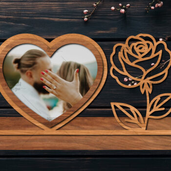 Intra απο ξύλο plywood 3mm-4mm πάχος – Βάση κοπής με λέιζερ κορνίζα Αγίου Βαλεντίνου Δίασταση  20x20 cm INTRAFABR-114358414 - Image 1