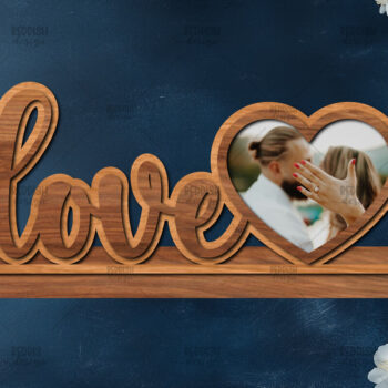 Intra απο ξύλο plywood 3mm-4mm πάχος – Βάση κοπής με λέιζερ κορνίζα Αγίου Βαλεντίνου Δίασταση  20x20 cm INTRAFABR-114358222 - Image 1