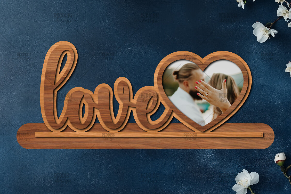 Intra απο ξύλο plywood 3mm-4mm πάχος – Βάση κοπής με λέιζερ κορνίζα Αγίου Βαλεντίνου Δίασταση  20x20 cm INTRAFABR-114358222