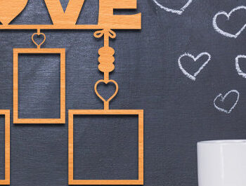 Intra απο ξύλο plywood 3mm-4mm πάχος – Κορνίζα Αγίου Βαλεντίνου με Δίασταση  20x20 cm INTRAFABR-87912378 - Image 3