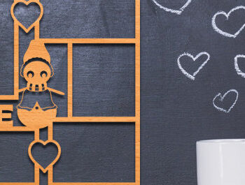 Intra απο ξύλο plywood 3mm-4mm πάχος – Κορνίζα Αγίου Βαλεντίνου με Δίασταση  20x20 cm INTRAFABR-87912396 - Image 3