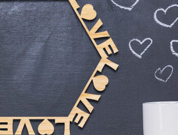 Intra απο ξύλο plywood 3mm-4mm πάχος – Κορνίζα Αγίου Βαλεντίνου με Δίασταση  20x20 cm INTRAFABR-87980208 - Image 3