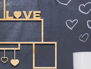 Intra απο ξύλο plywood 3mm-4mm πάχος – Κορνίζα Αγίου Βαλεντίνου με Δίασταση  20x20 cm INTRAFABR-87980217 - Image 3