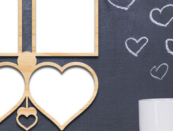 Intra απο ξύλο plywood 3mm-4mm πάχος – Κορνίζα Αγίου Βαλεντίνου με Δίασταση  20x20 cm INTRAFABR-87980230 - Image 2