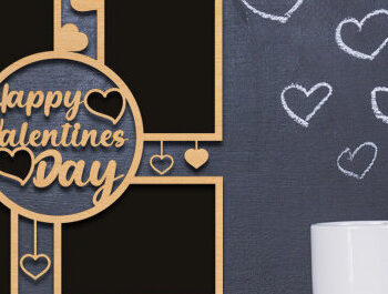 Intra απο ξύλο plywood 3mm-4mm πάχος – Κορνίζα Αγίου Βαλεντίνου με Δίασταση  20x20 cm INTRAFABR-87912346 - Image 2