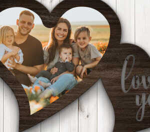 Intra απο ξύλο plywood 3mm-4mm πάχος – Κορνίζα Αγίου Βαλεντίνου Δίασταση  20x20 cm INTRAFABR-89561131