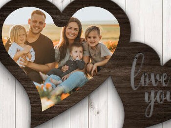 Intra απο ξύλο plywood 3mm-4mm πάχος – Κορνίζα Αγίου Βαλεντίνου Δίασταση  20x20 cm INTRAFABR-89561131 - Image 1