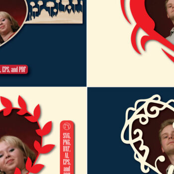 Intra απο ξύλο plywood 3mm-4mm πάχος – Πακέτο Κορνίζας Αγίου Βαλεντίνου Δίασταση  20x20 cm INTRAFABR-86018450 - Image 1