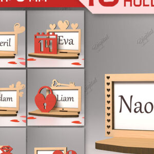 Intra απο ξύλο plywood 3mm-4mm πάχος – Πακέτο κοπής λέιζερ θήκης Valentine Place Δίασταση 20x20 cm INTRAFABR-85915883