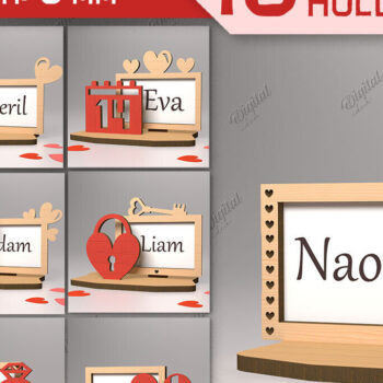 Intra απο ξύλο plywood 3mm-4mm πάχος – Πακέτο κοπής λέιζερ θήκης Valentine Place Δίασταση  20x20 cm INTRAFABR-85915883 - Image 1