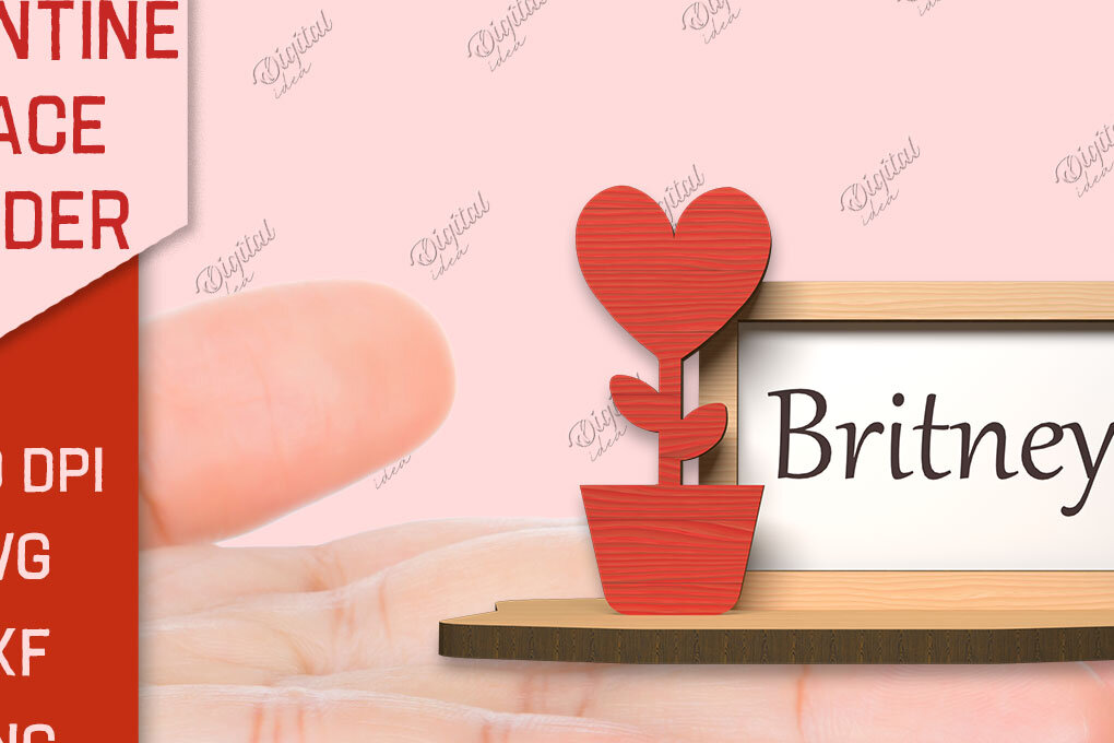 Intra απο ξύλο plywood 3mm-4mm πάχος – Valentine Place Holder Laser. Κάρτα ονόματος Δίασταση  20x20 cm INTRAFABR-85831970