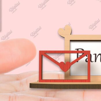 Intra απο ξύλο plywood 3mm-4mm πάχος – Valentine Place Holder Laser. Κάρτα ονόματος Δίασταση  20x20 cm INTRAFABR-85832157 - Image 1
