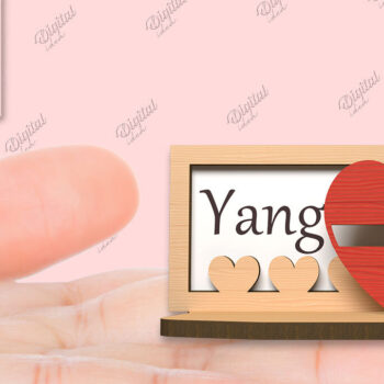 Intra απο ξύλο plywood 3mm-4mm πάχος – Valentine Place Holder Laser. Κάρτα ονόματος Δίασταση  20x20 cm INTRAFABR-85832189 - Image 1