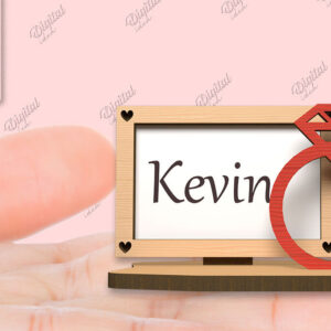 Intra απο ξύλο plywood 3mm-4mm πάχος – Valentine Place Holder Laser. Κάρτα ονόματος Δίασταση  20x20 cm INTRAFABR-85846481