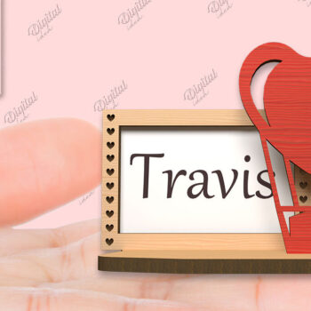 Intra απο ξύλο plywood 3mm-4mm πάχος – Valentine Place Holder Laser. Κάρτα ονόματος Δίασταση  20x20 cm INTRAFABR-85831849 - Image 1