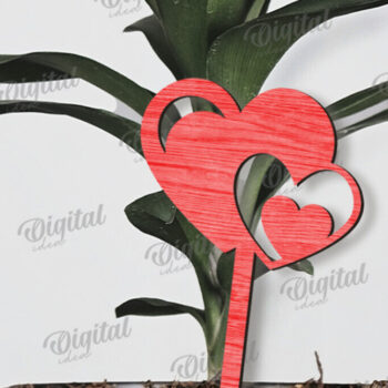 Intra απο ξύλο plywood 3mm-4mm πάχος – Πακέτο κοπής με λέιζερ για το Valentine Plant Stakes Δίασταση  20x20 cm INTRAFABR-110383415 - Image 1