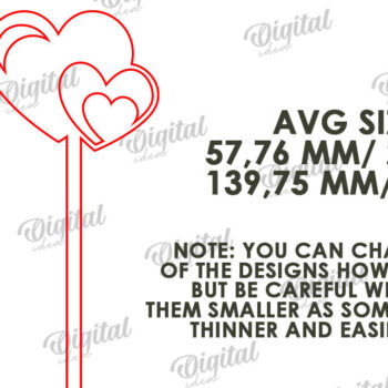 Intra απο ξύλο plywood 3mm-4mm πάχος – Πακέτο κοπής με λέιζερ για το Valentine Plant Stakes Δίασταση  20x20 cm INTRAFABR-110383415 - Image 2