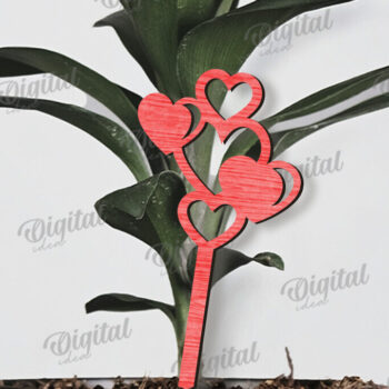 Intra απο ξύλο plywood 3mm-4mm πάχος – Πακέτο κοπής με λέιζερ για το Valentine Plant Stakes Δίασταση  20x20 cm INTRAFABR-110383415 - Image 6