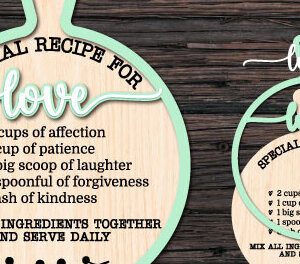 Intra απο ξύλο plywood 3mm-4mm πάχος – Βαλεντίνος Συνταγή κοπής σανίδα κοπής με λέιζερ Δίασταση  20x20 cm INTRAFABR-87837112