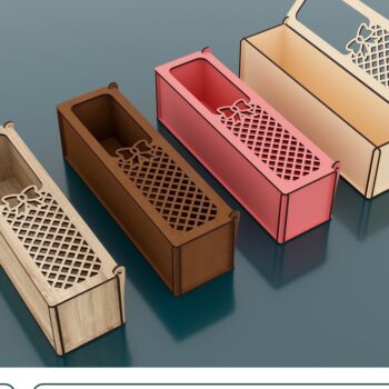 Intra απο ξύλο plywood 3mm-4mm πάχος – Κουτί δώρου Valentine Rose Δίασταση  20x20 cm INTRAFABR-57956964 - Image 1