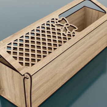 Intra απο ξύλο plywood 3mm-4mm πάχος – Κουτί δώρου Valentine Rose Δίασταση  20x20 cm INTRAFABR-57956964 - Image 2