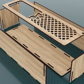 Intra απο ξύλο plywood 3mm-4mm πάχος – Κουτί δώρου Valentine Rose Δίασταση  20x20 cm INTRAFABR-57956964 - Image 3