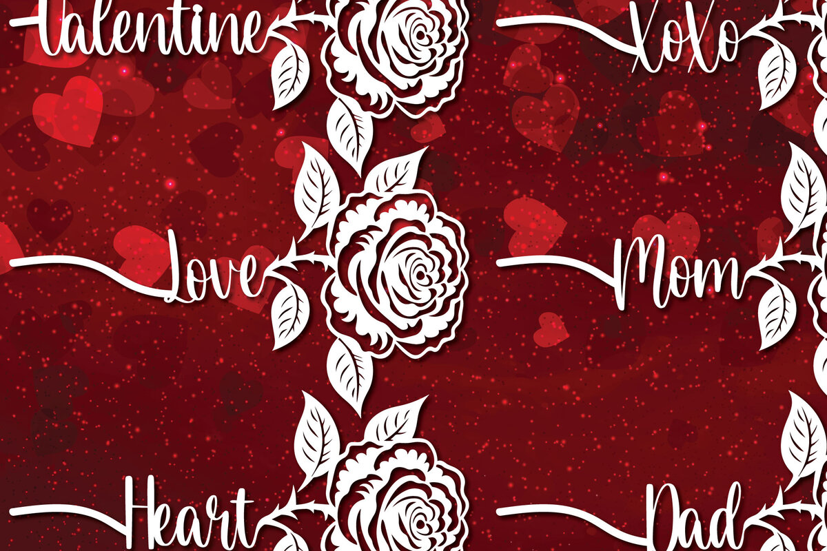 Intra απο ξύλο plywood 3mm-4mm πάχος – Πακέτο με Valentine Rose Δίασταση  20x20 cm INTRAFABR-87178590