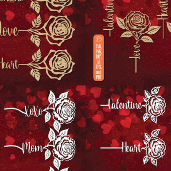 Intra απο ξύλο plywood 3mm-4mm πάχος – Πακέτο με Valentine Rose Δίασταση  20x20 cm INTRAFABR-87178744 - Image 1