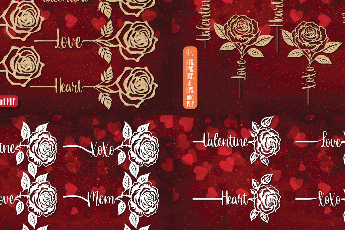 Intra απο ξύλο plywood 3mm-4mm πάχος – Πακέτο με Valentine Rose Δίασταση  20x20 cm INTRAFABR-87178744