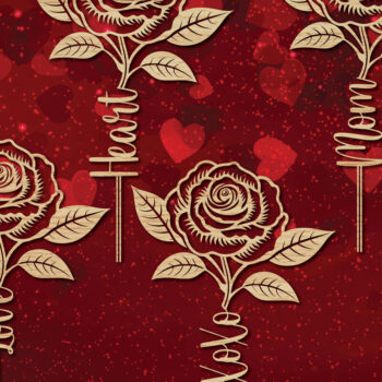 Intra απο ξύλο plywood 3mm-4mm πάχος – Πακέτο με Valentine Rose Δίασταση  20x20 cm INTRAFABR-87178744 - Image 4
