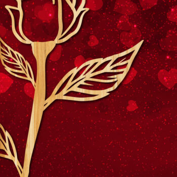 Intra απο ξύλο plywood 3mm-4mm πάχος – Πακέτο με Valentine Rose Δίασταση  20x20 cm INTRAFABR-23447889 - Image 4