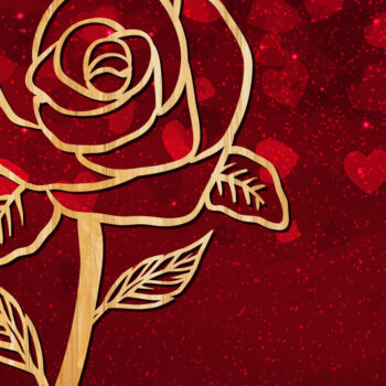 Intra απο ξύλο plywood 3mm-4mm πάχος – Πακέτο με Valentine Rose Δίασταση  20x20 cm INTRAFABR-23447889 - Image 6