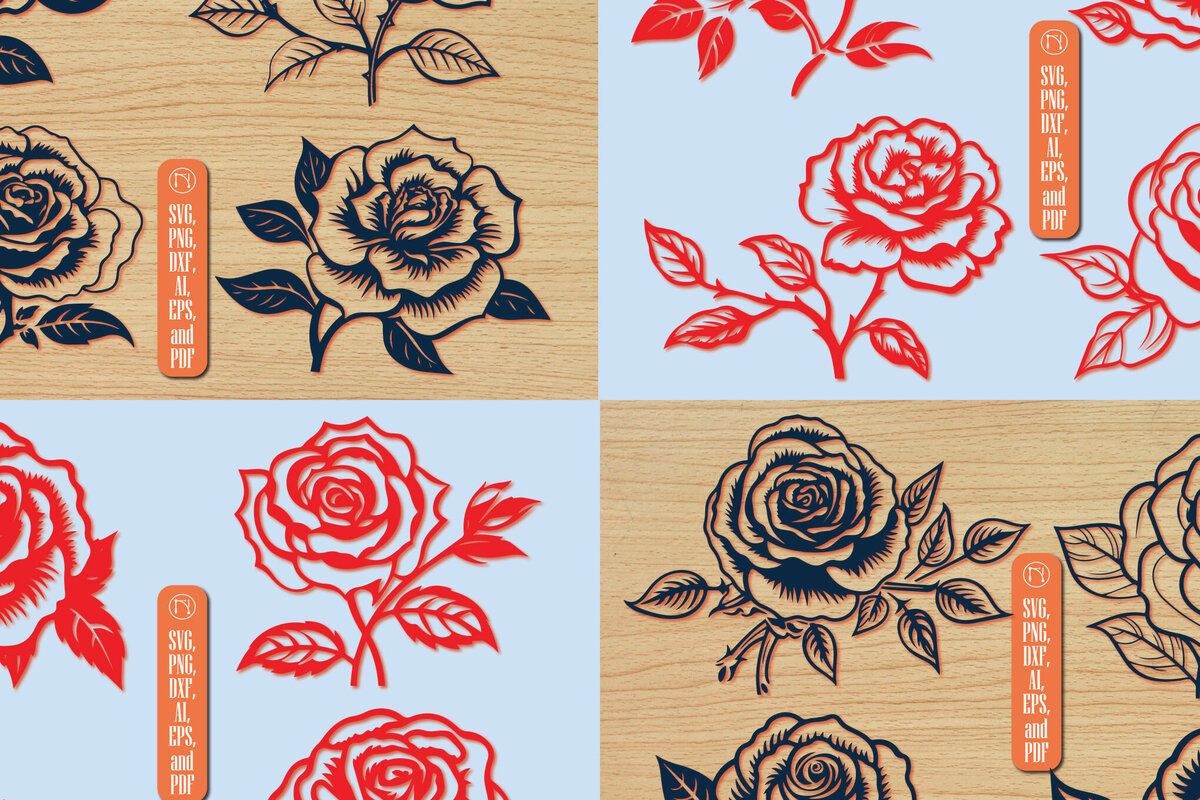 Intra απο ξύλο plywood 3mm-4mm πάχος – Πακέτο με Valentine Rose Δίασταση  20x20 cm INTRAFABR-87181040