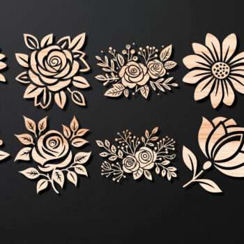 Intra απο ξύλο plywood 3mm-4mm πάχος – Πακέτο με Valentine Rose Δίασταση  20x20 cm INTRAFABR-111885024 - Image 1