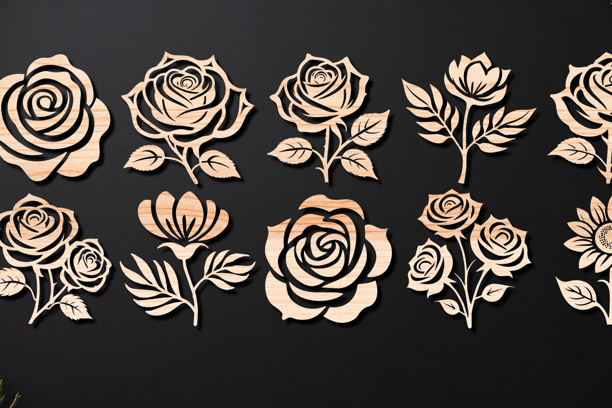 Intra απο ξύλο plywood 3mm-4mm πάχος – Πακέτο με Valentine Rose Δίασταση  20x20 cm INTRAFABR-111885070