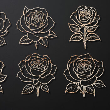 Intra απο ξύλο plywood 3mm-4mm πάχος – Πακέτο με Valentine Rose Δίασταση  20x20 cm INTRAFABR-111885283 - Image 1